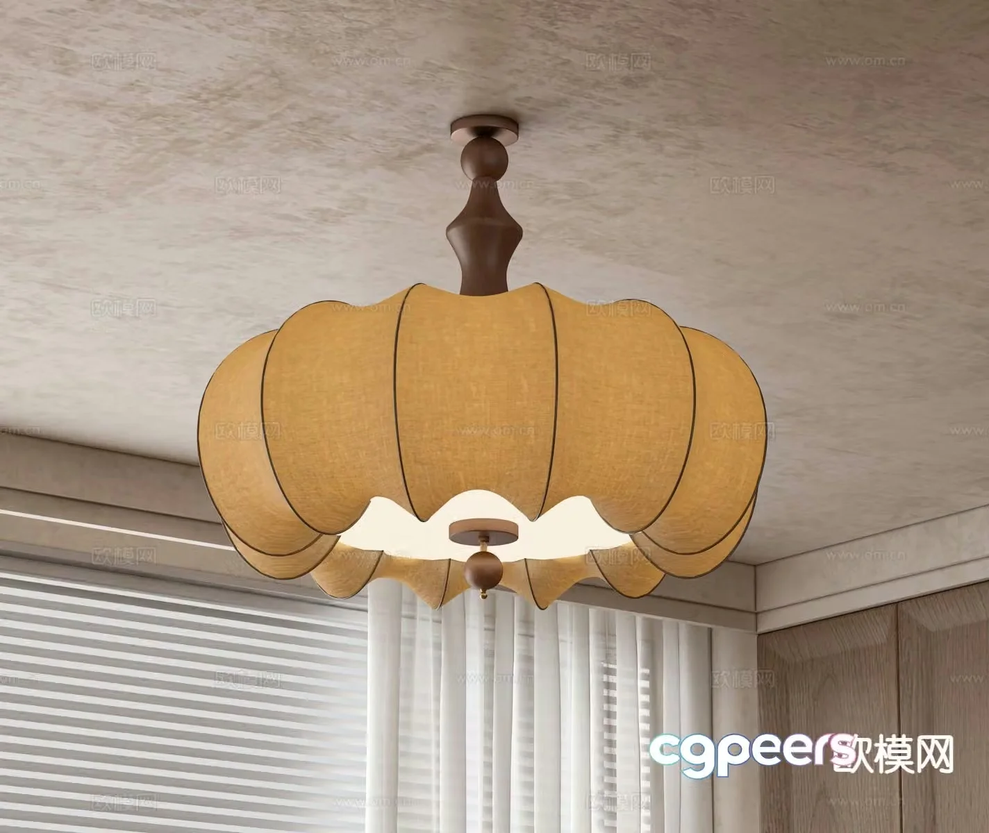 Medieval style chandelier 3d model