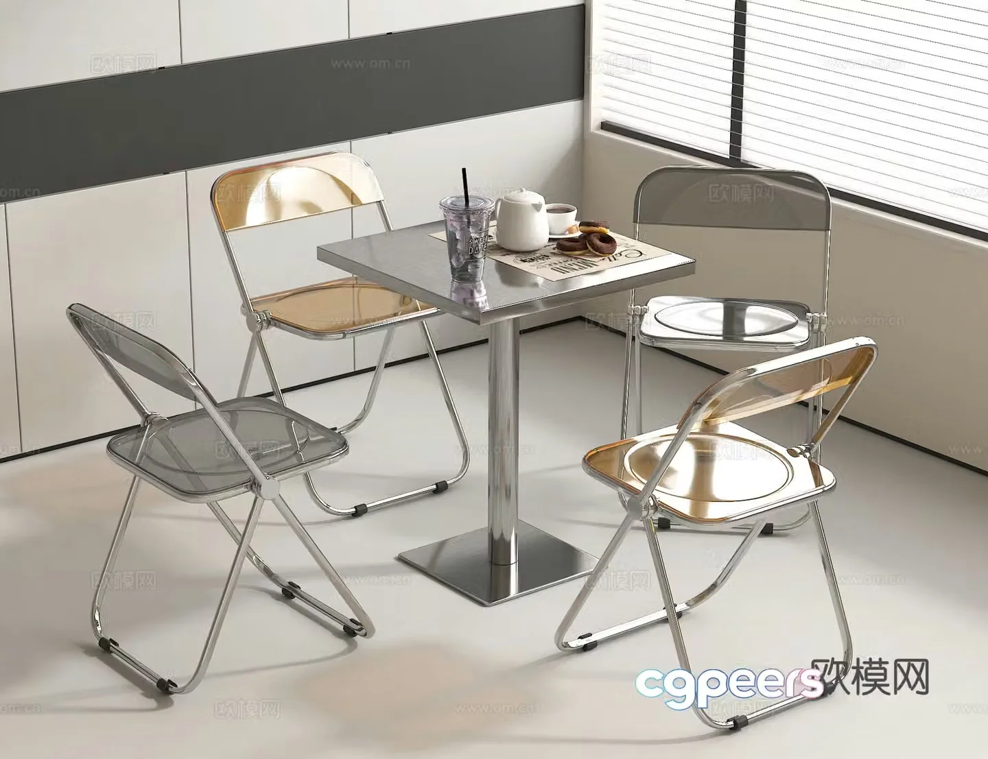 Leisure tables and chairs Negotiation tables and chairs 3d model