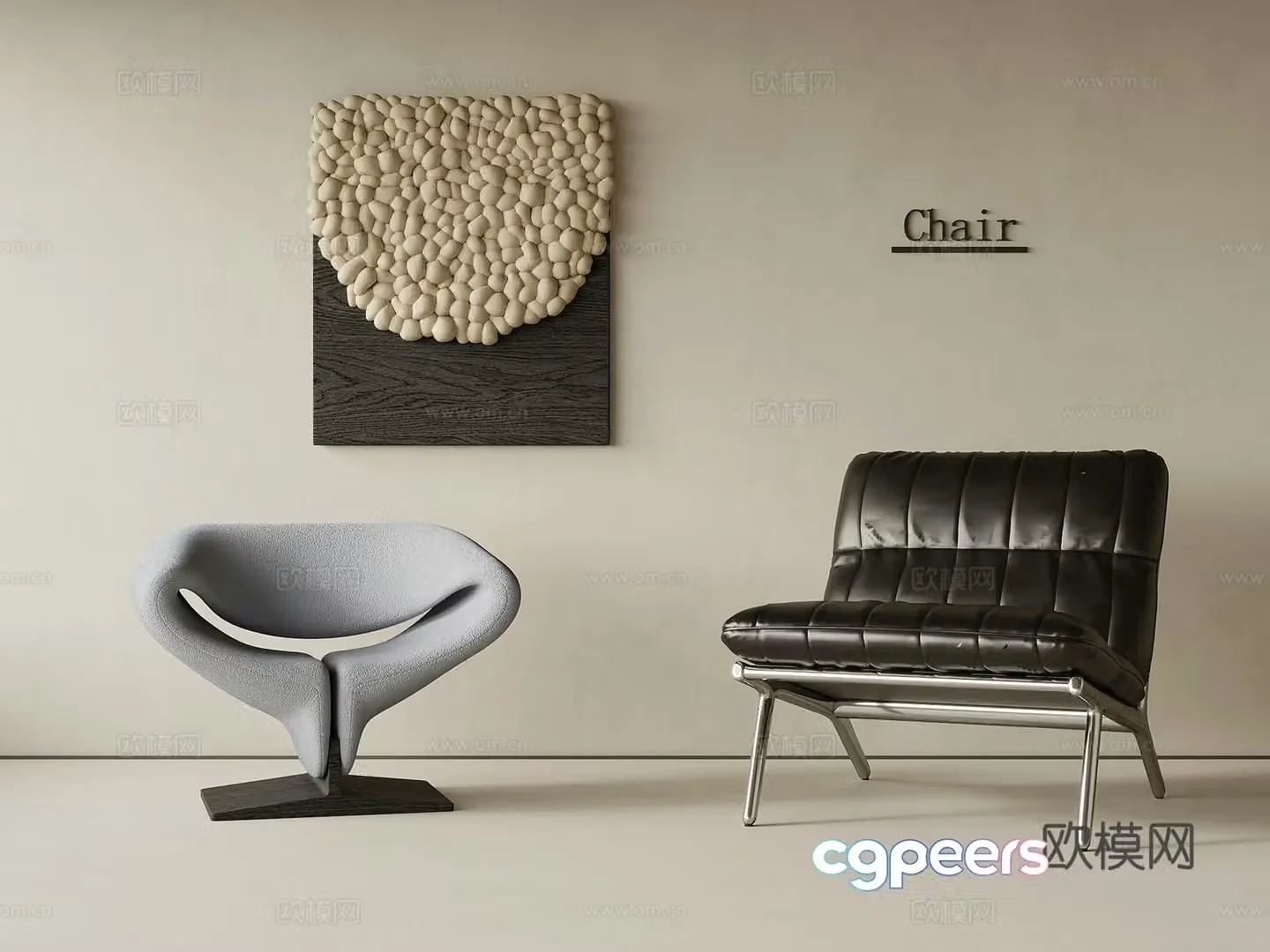 Leisure chair modern and simple sofa leisure chair 3d model