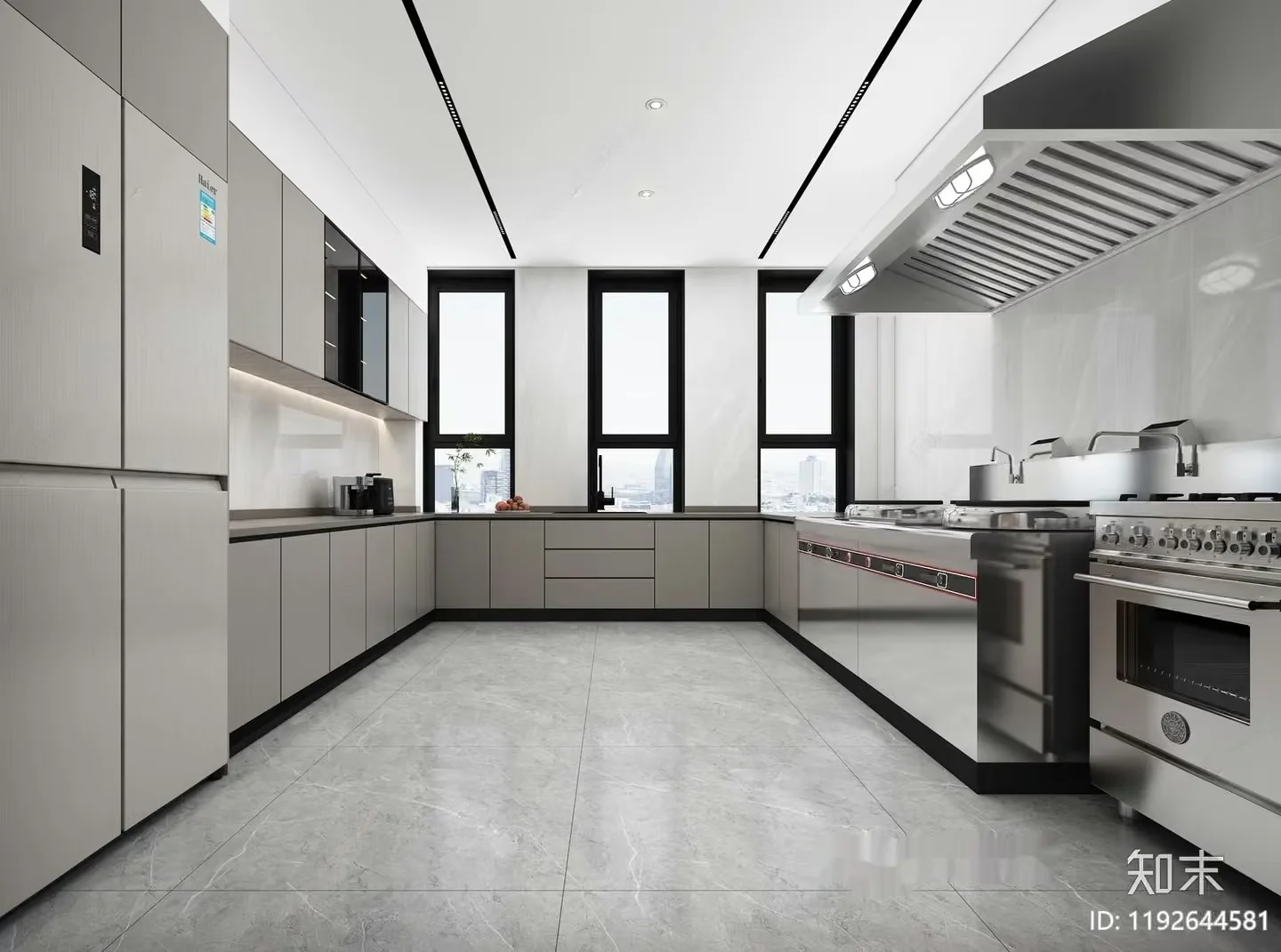 Modern Kitchen 3D Model – 1051 – VRAY Render