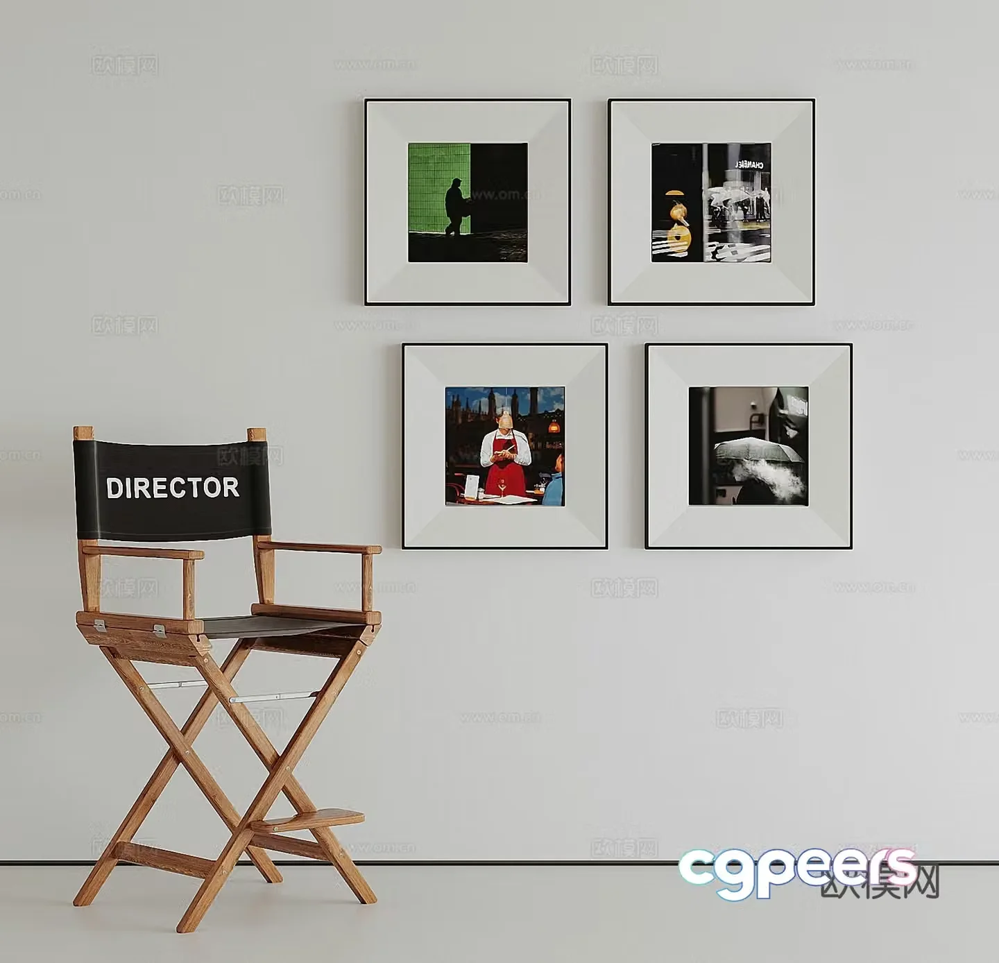 Modern combination hanging painting 3d model