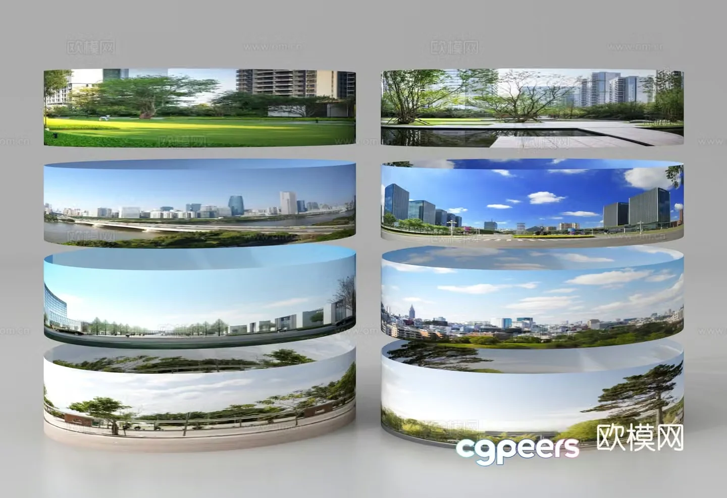 Surround background City background Green plant background Forest exterior landscape 3d model