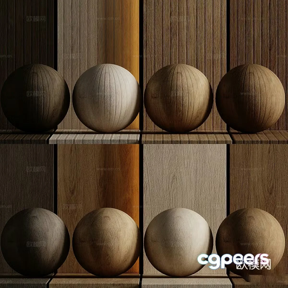 New Chinese wood grain wood veneer material 3D model