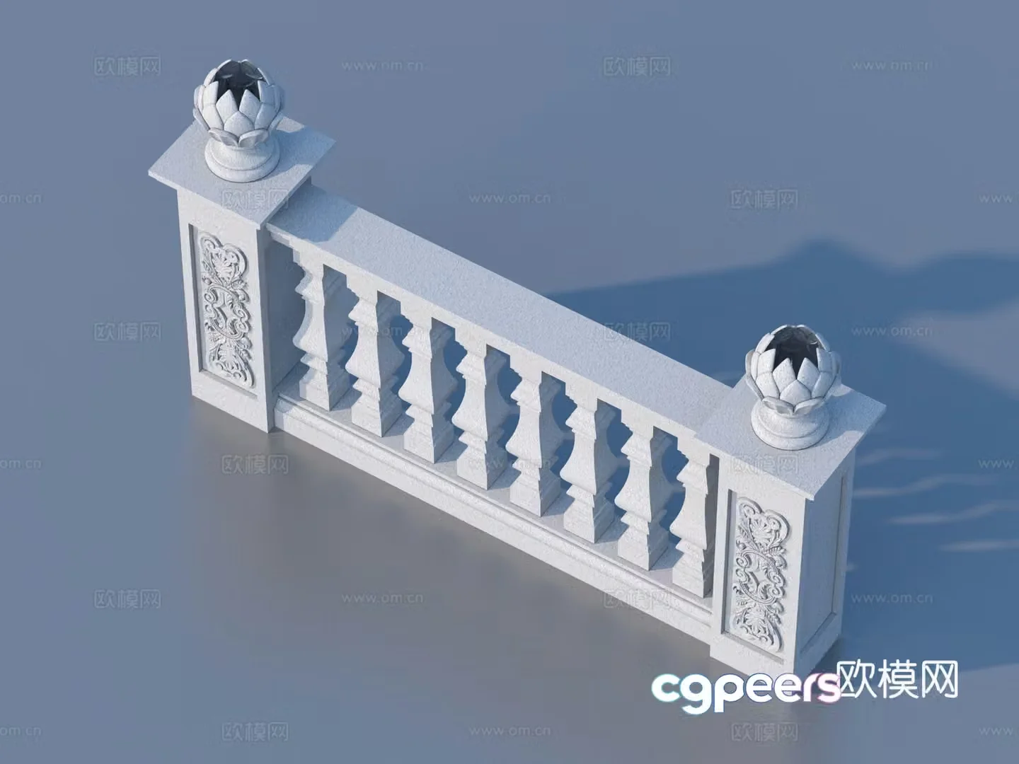 Fence Guardrail Railing 3d Model