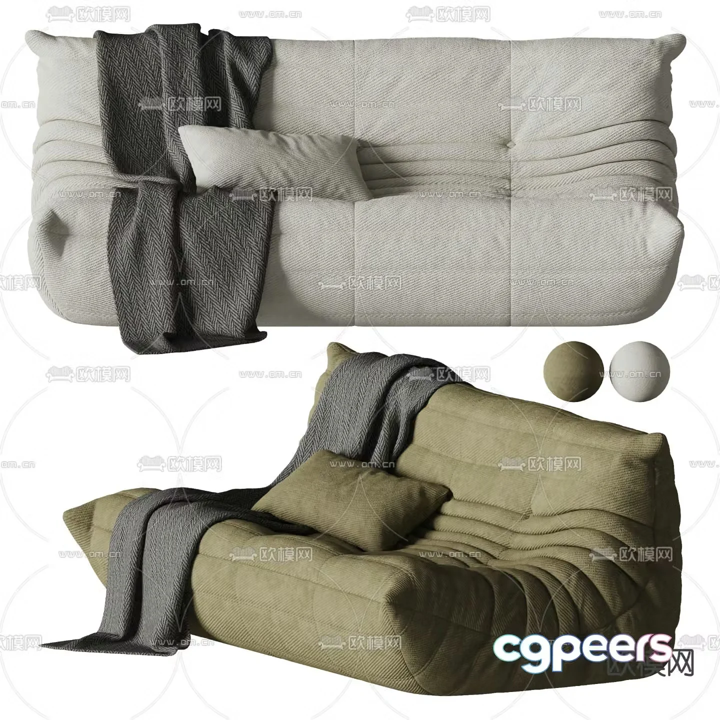 Modern love sofa 3d model