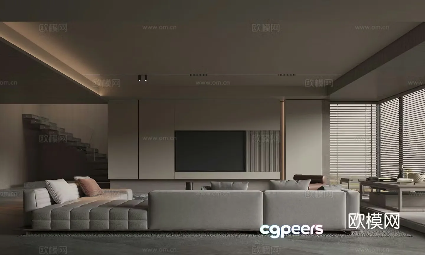 Modern living room 3d model