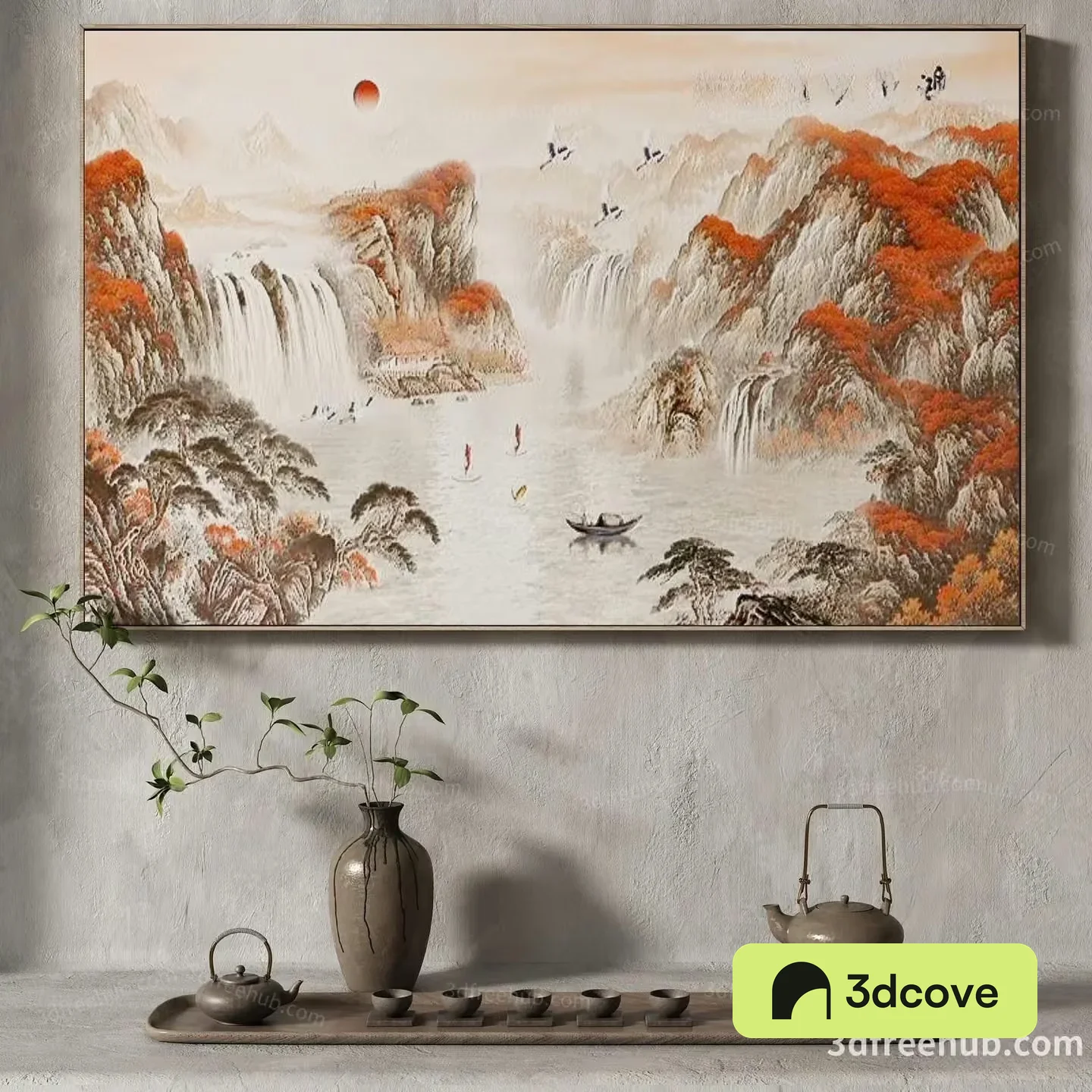 A Painting Of A Landscape