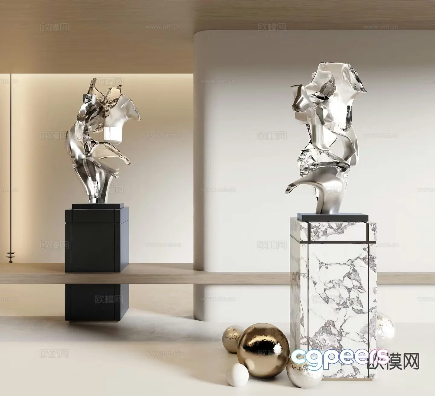 Abstract sculpture art ornament 3d model