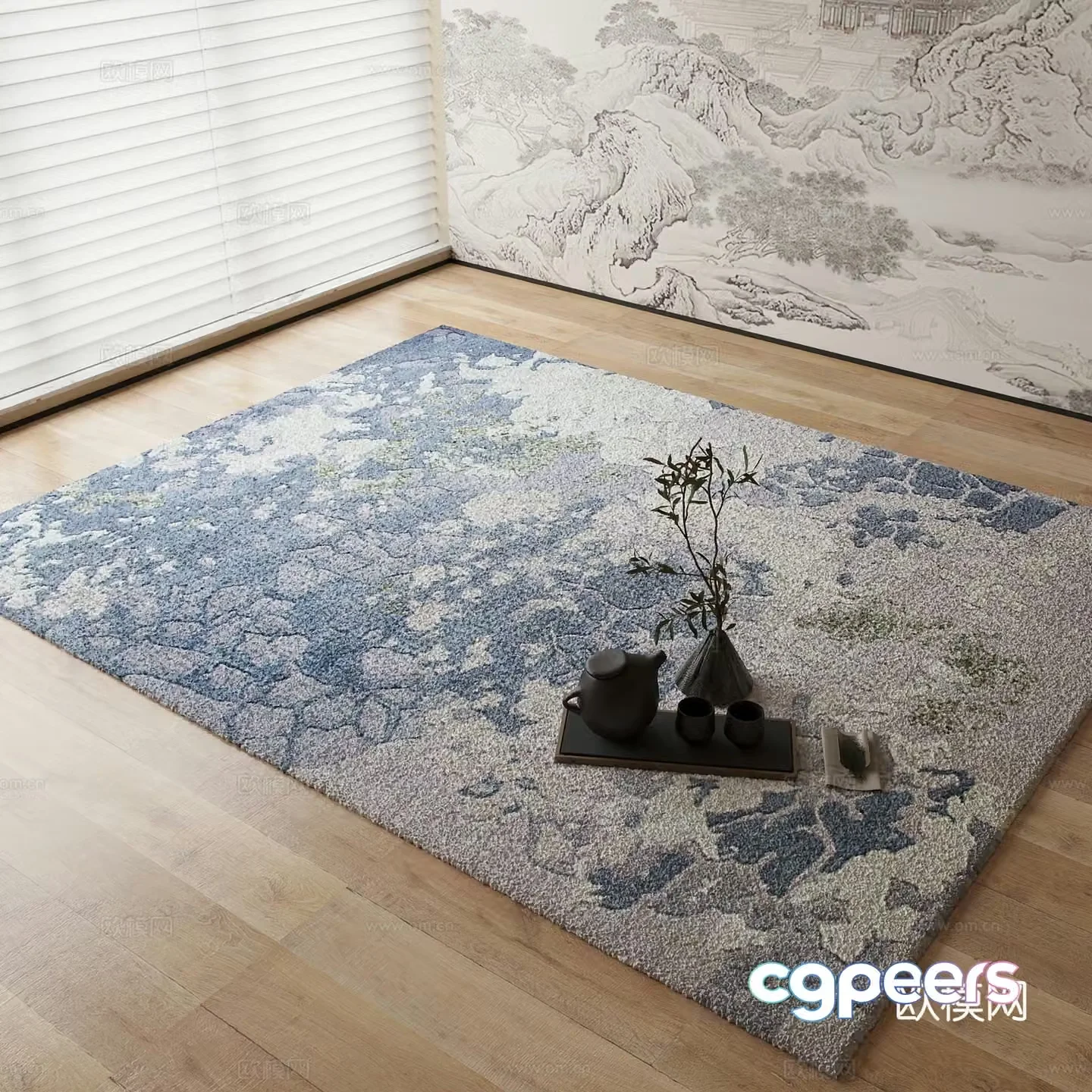 New Chinese carpet 3D model