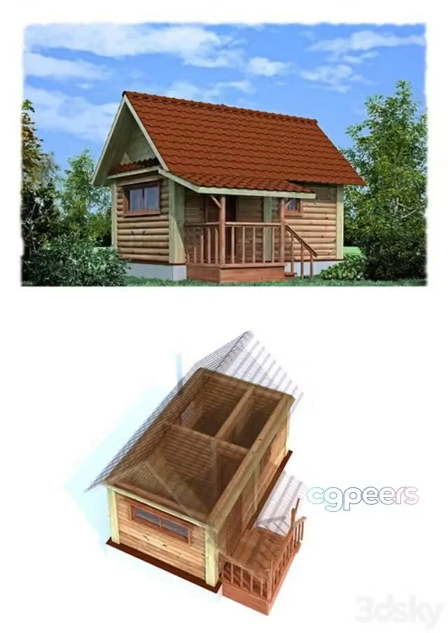 3ds Max Free – Bath-house