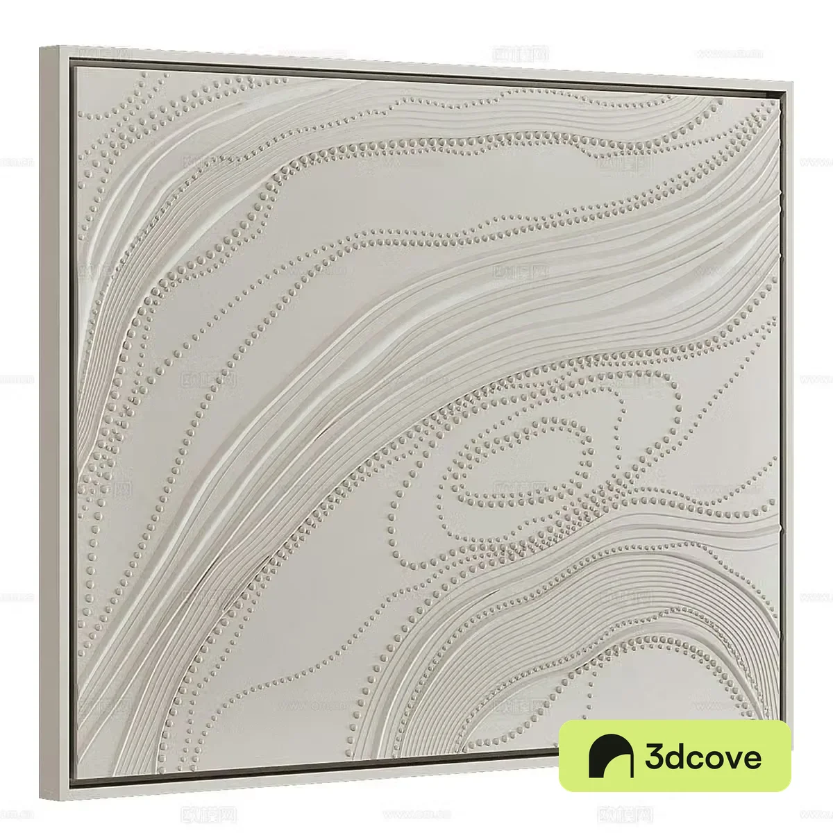 Wasabi wind hanging paintings Abstract paintings Three-dimensional paintings Decorative paintings Pendant Wall decorations B&B 3D model