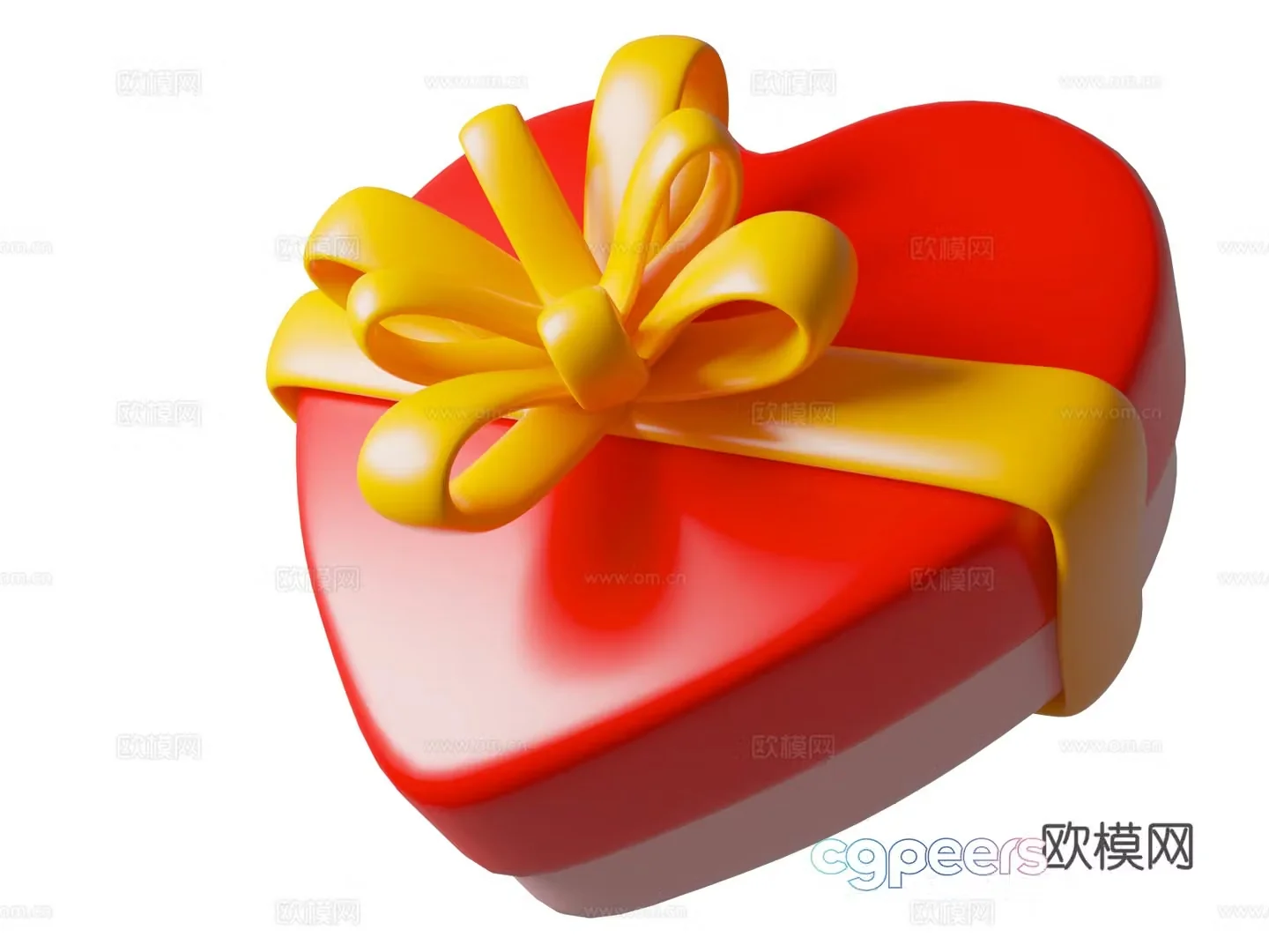 Love gift box cartoon gift box 3d model