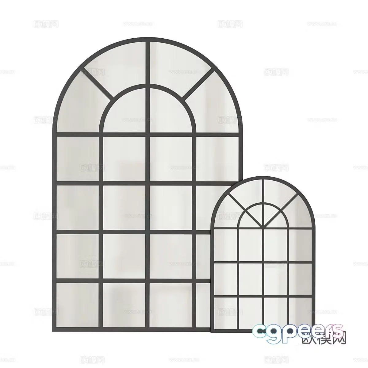 windows arched window casement window 3d model