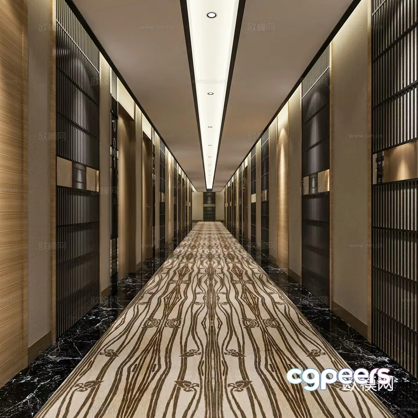 hotel corridor corridor 3d model
