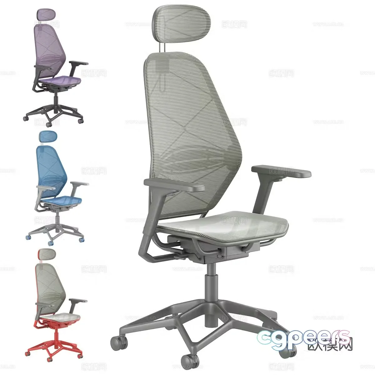 Modern IKEA STYRSPEL E-sports chair 3d model