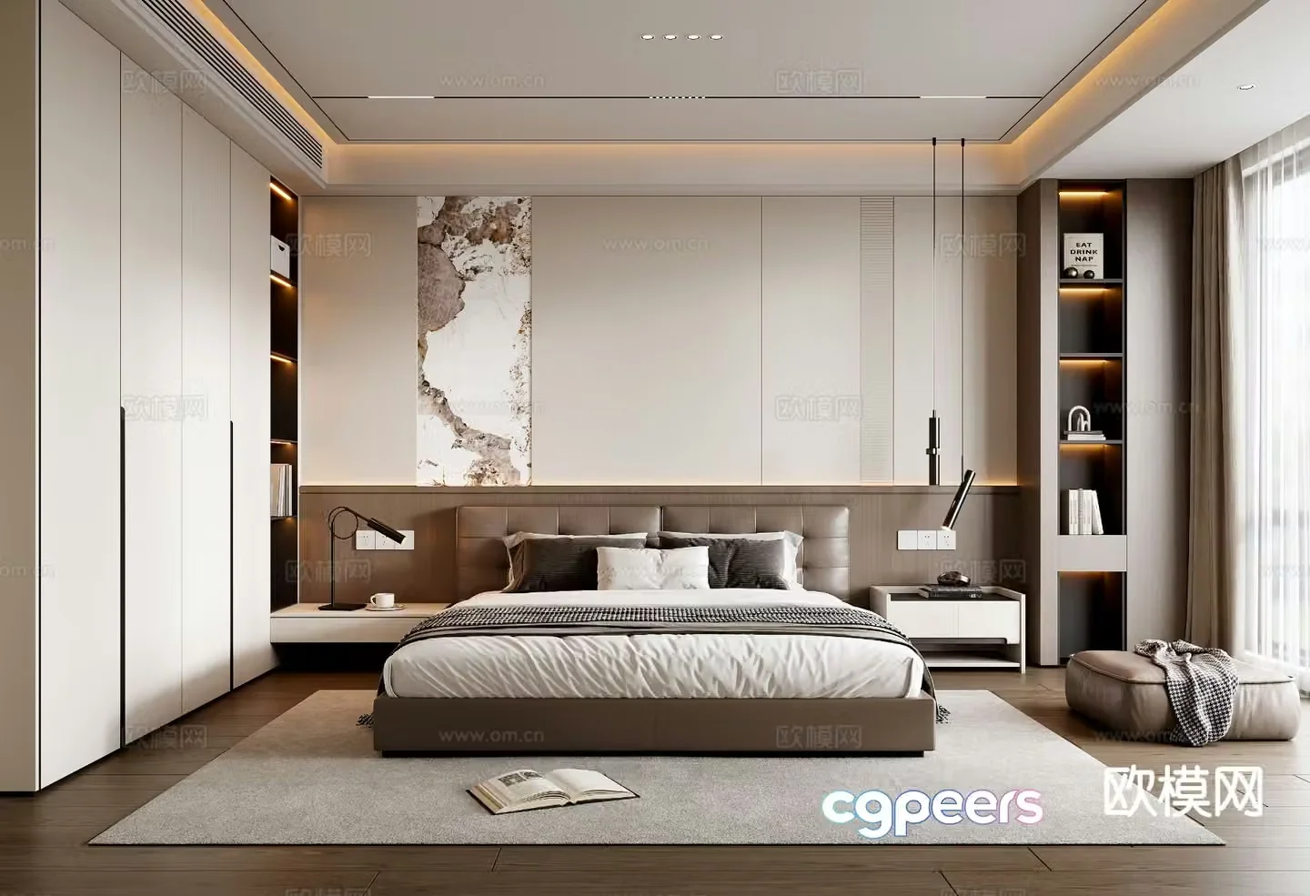 Italian style bedroom master bedroom 3d model
