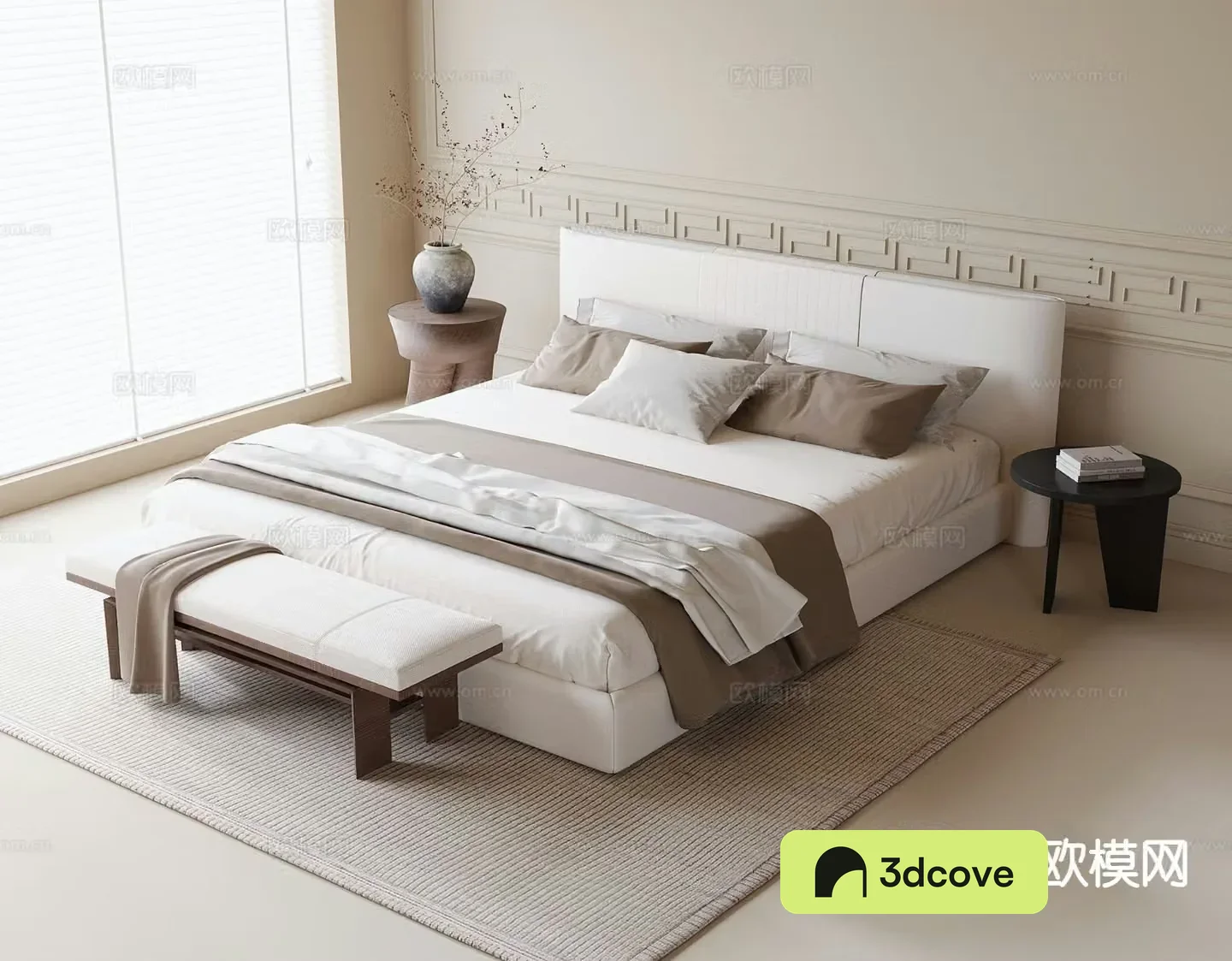 Modern double bed