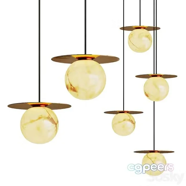 3ds Max Free – Ball pendant lamp MARBLE ORB
