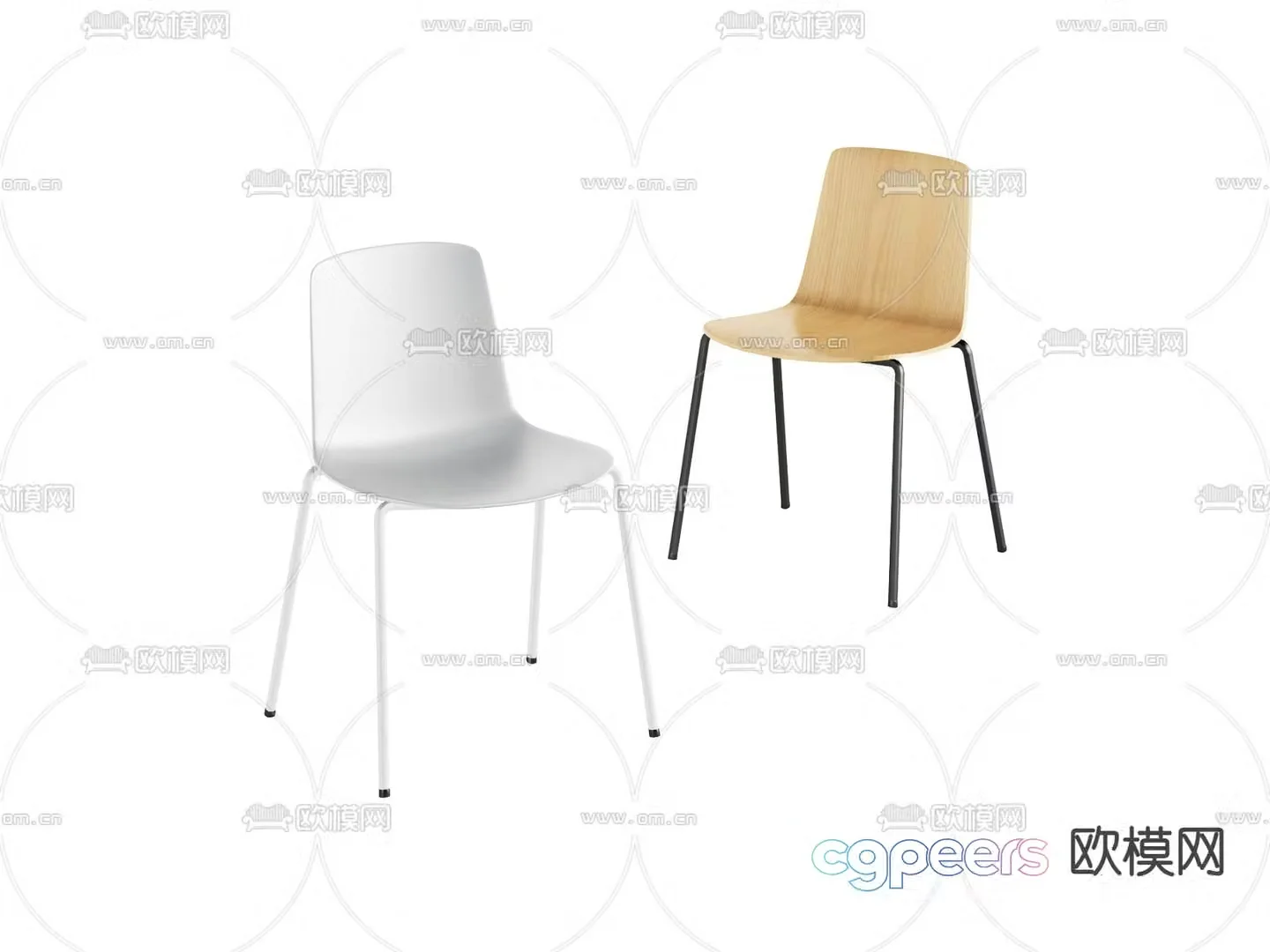 Modern office chair single chair leisure chair 3d model