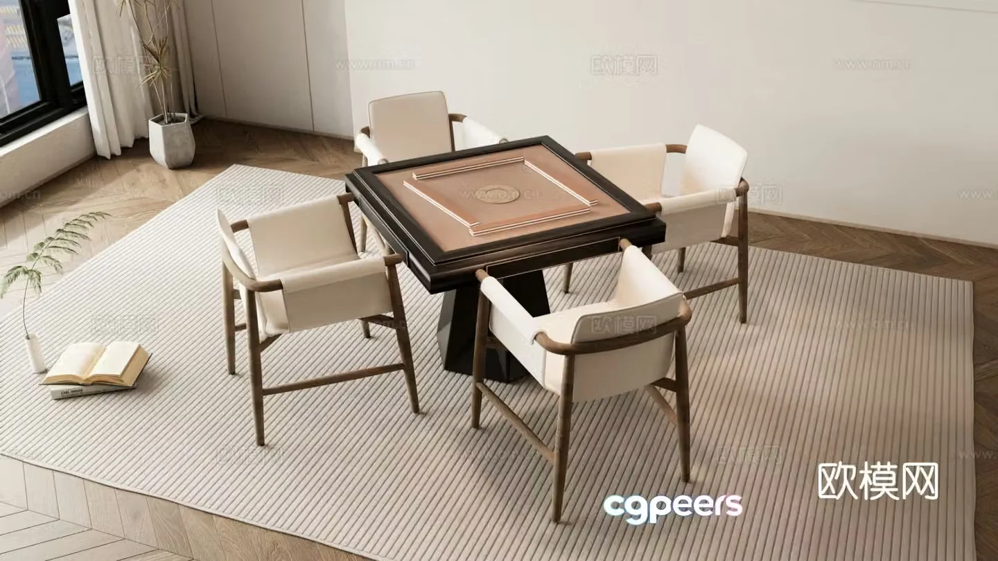 Medieval style mahjong table 3d model