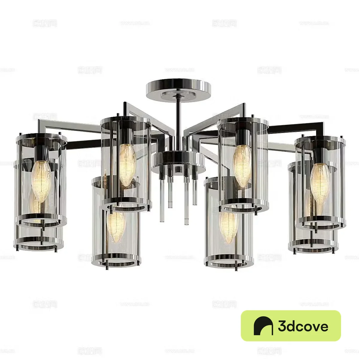 Modern simple chandelier glass chandelier restaurant chandelier