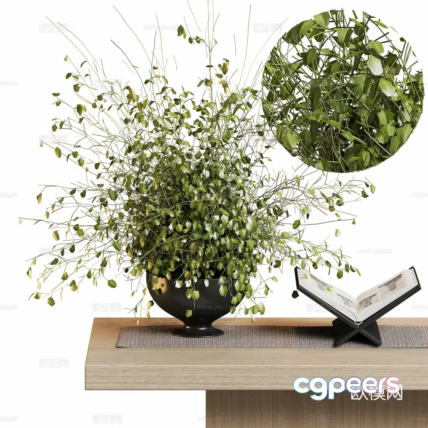 Modern flower potted plant ornaments 3D model