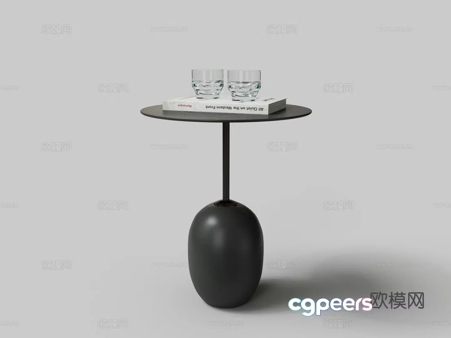 Modern spherical side circle 3D model