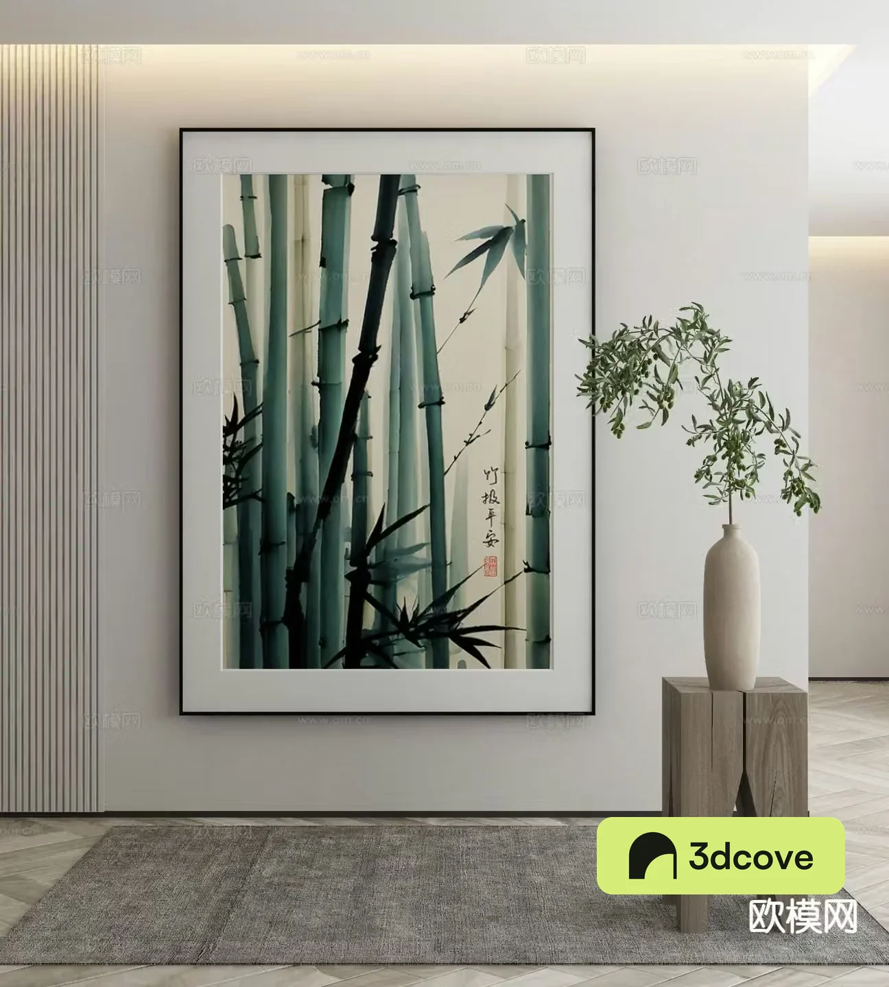 New Chinese style decorative painting bamboo hanging painting