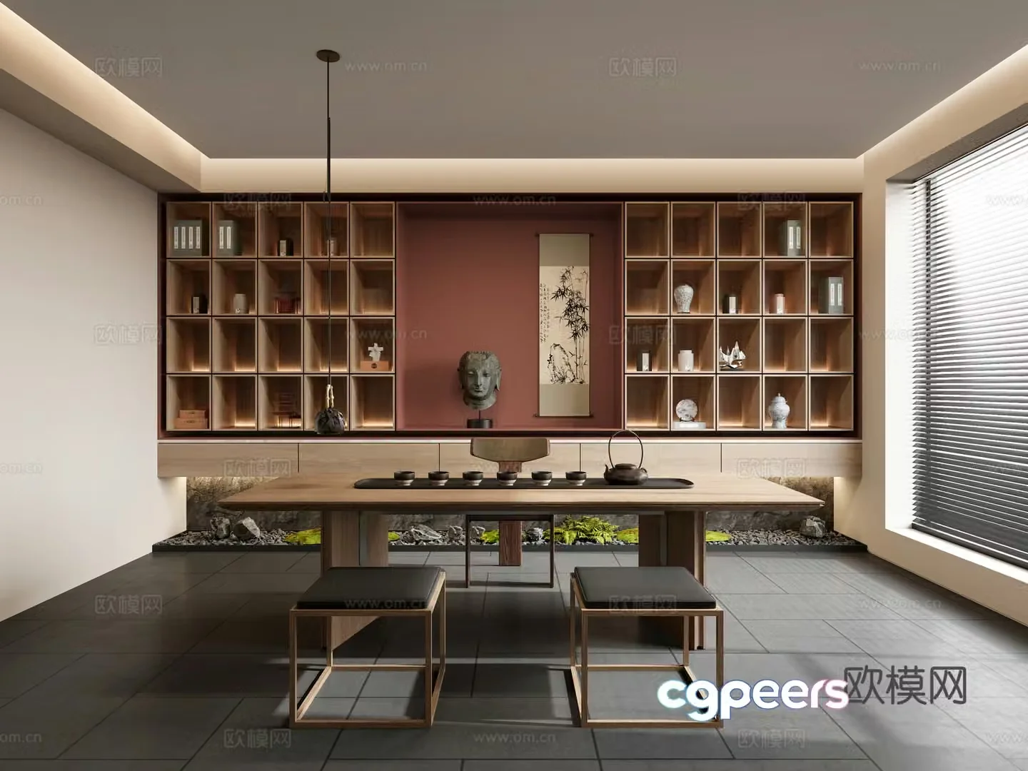 New Chinese tea room 3D model