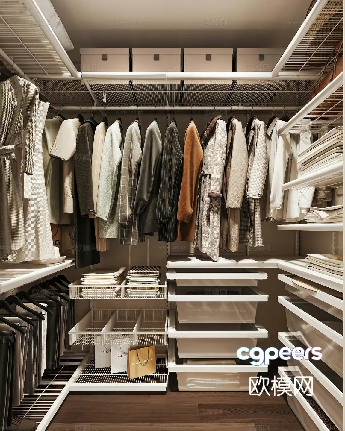Modern cloakroom Open cloakroom 3d model