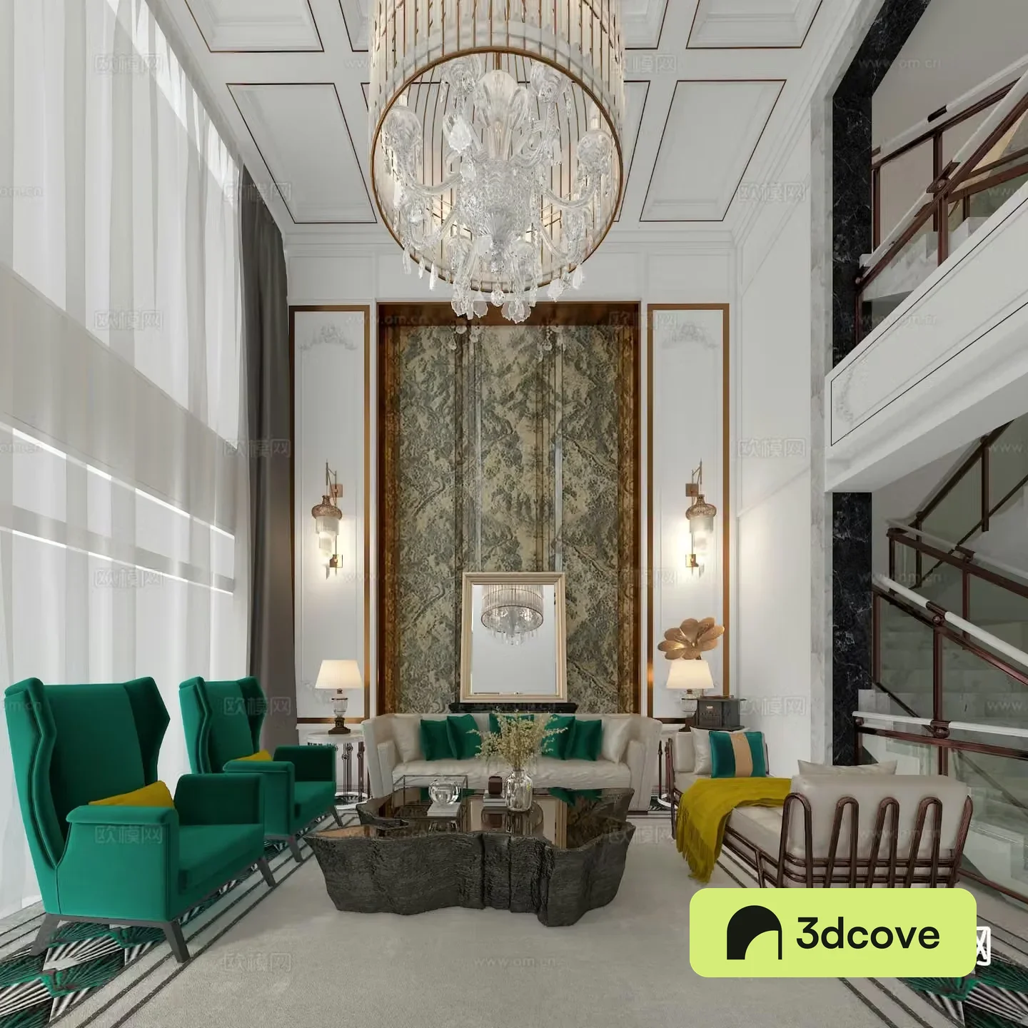 living room in simple European villa