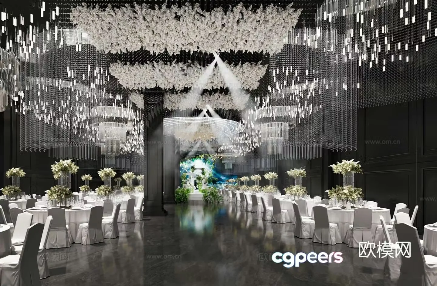 Banquet Hall Wedding Hall 3D Model