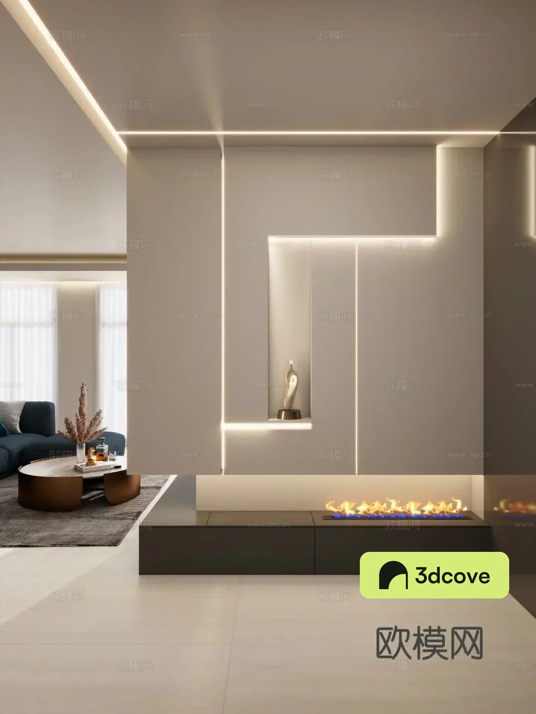 Cream style entrance aisle partition cabinet