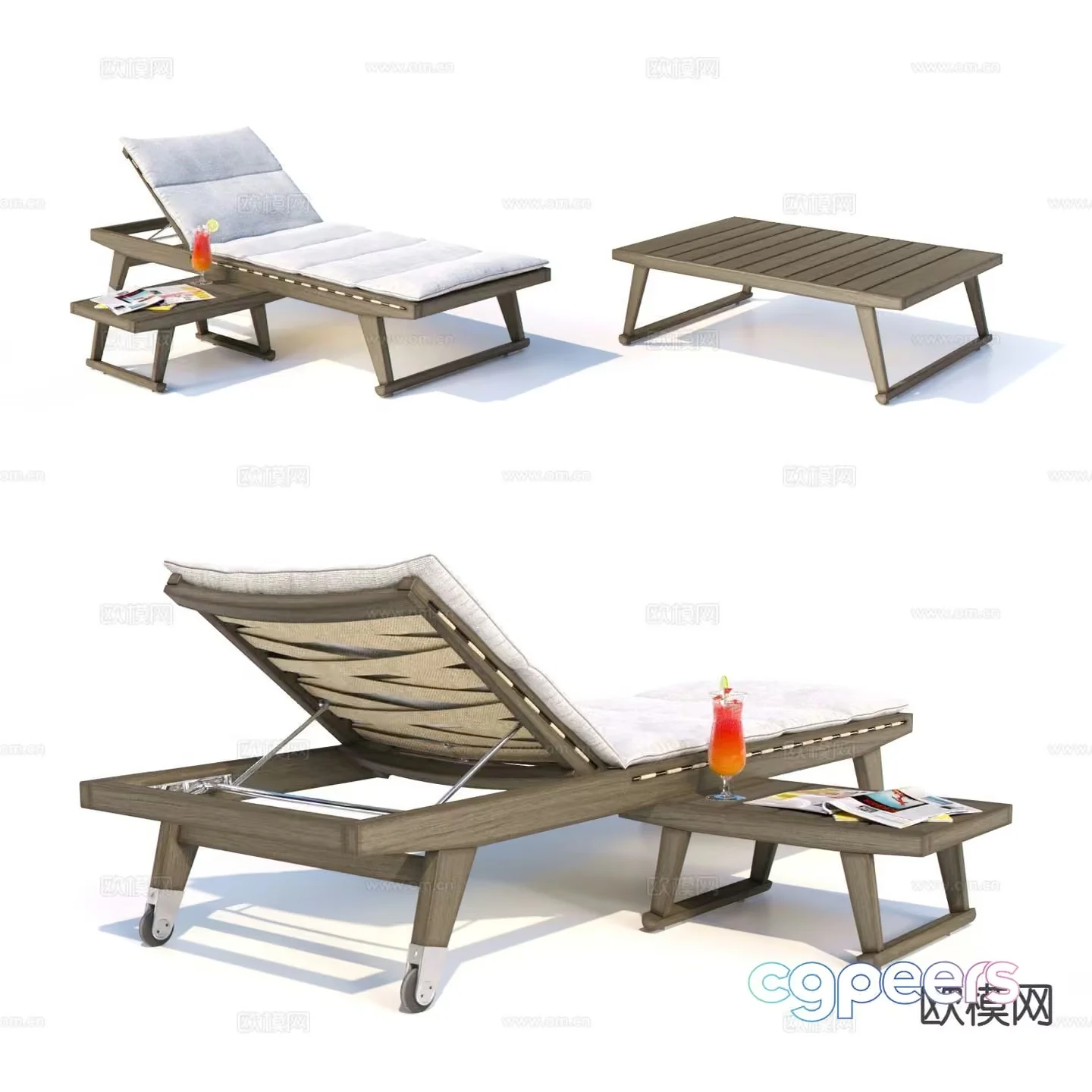 Modern Outdoor Furniture 3D Model – 6069 – VRAY Render