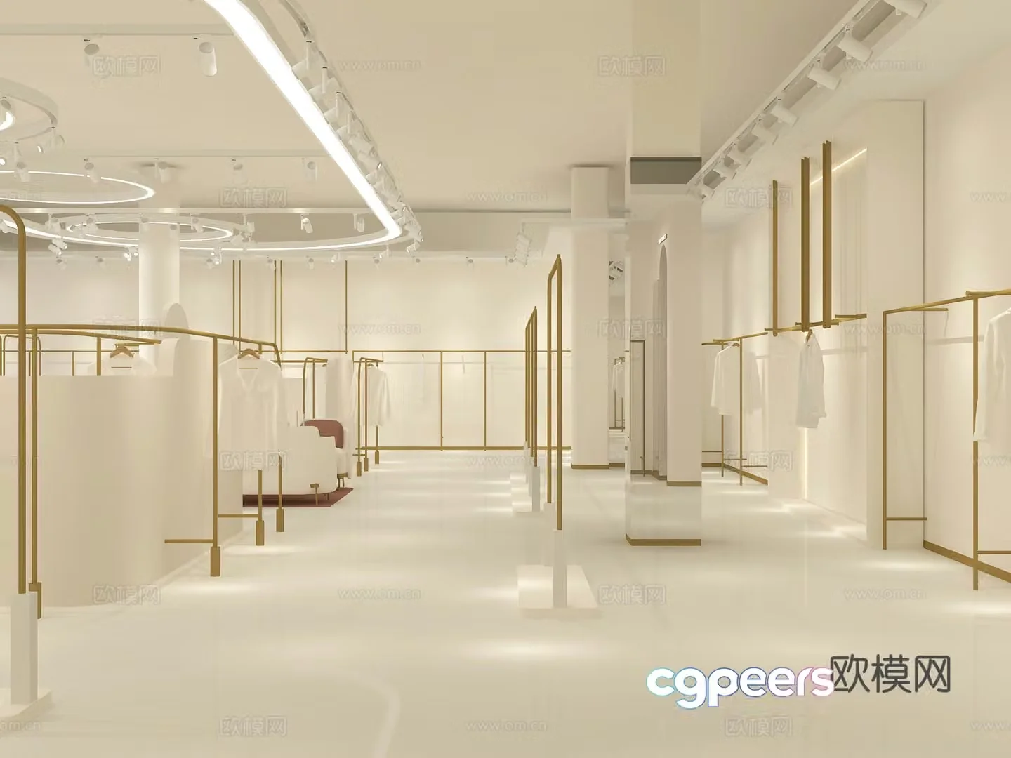 Women’s clothing store cream women’s clothing factory store brand store 3d model