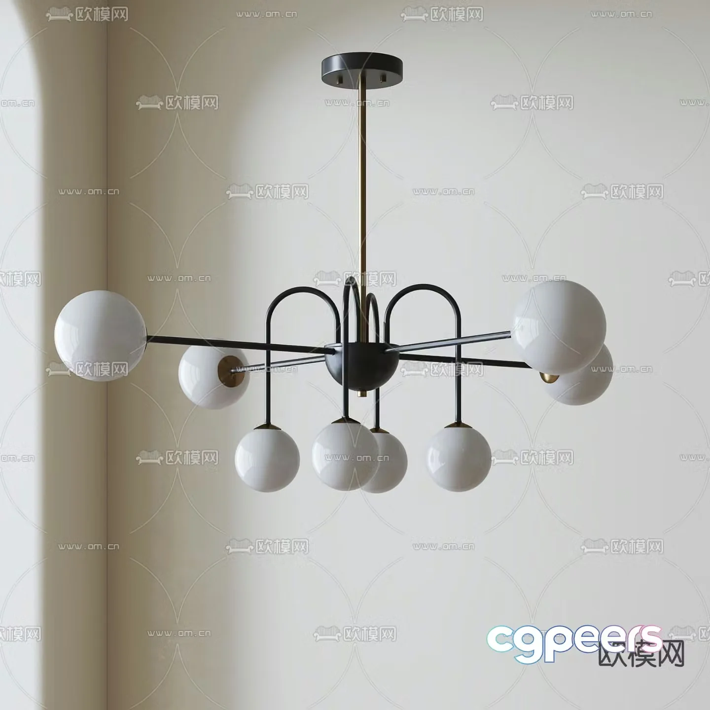 Nordic chandelier French chandelier 3d model