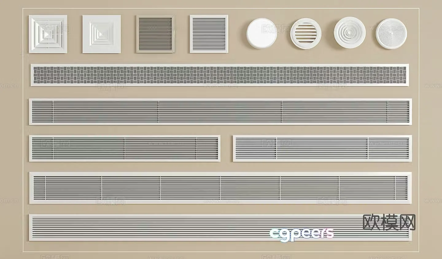 Air conditioning air outlet Central air conditioning air outlet 3D model