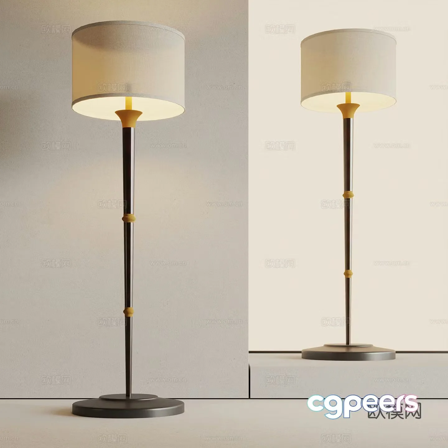 New Chinese floor lamp 3D model