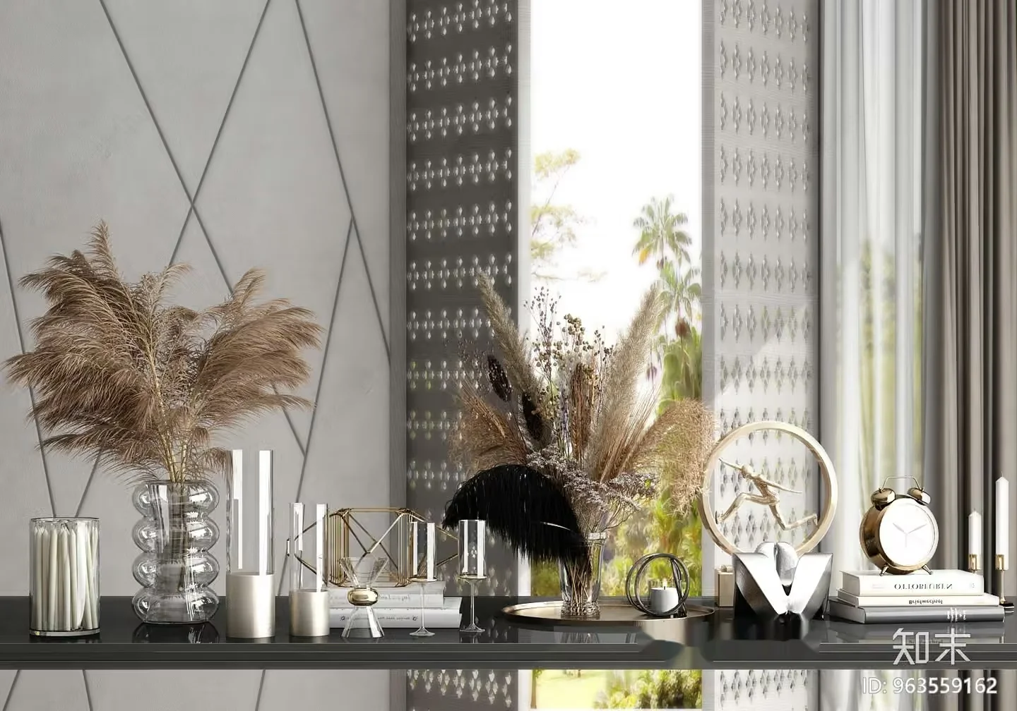 Modern Decorative Shelf 3D Model – 17492 – VRAY Render