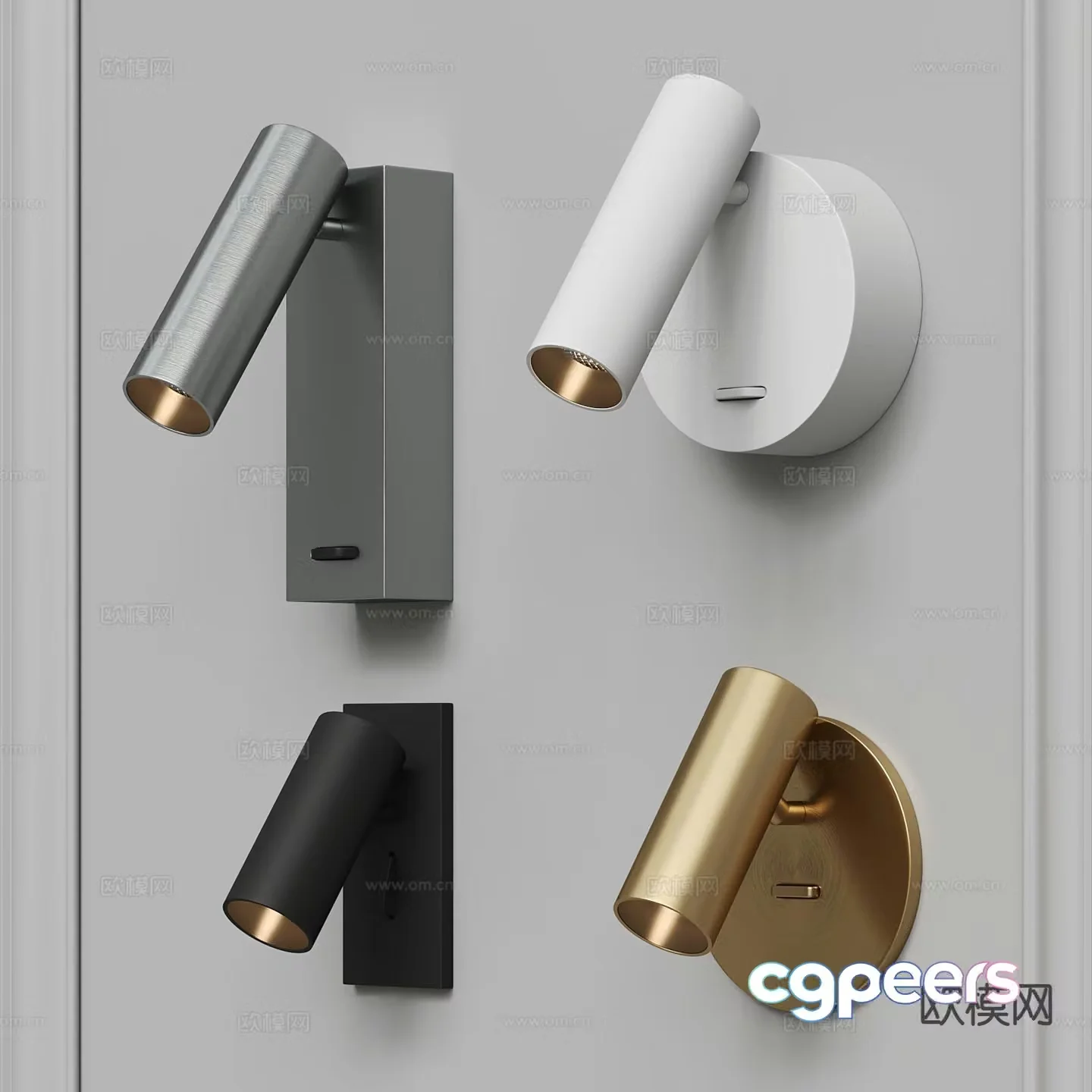 Modern wall light metal wall light 3d model