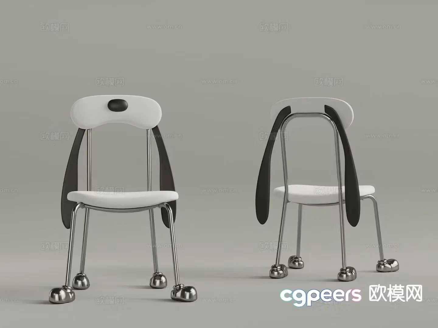 Modern leisure chair cartoon children’s chair 3d model