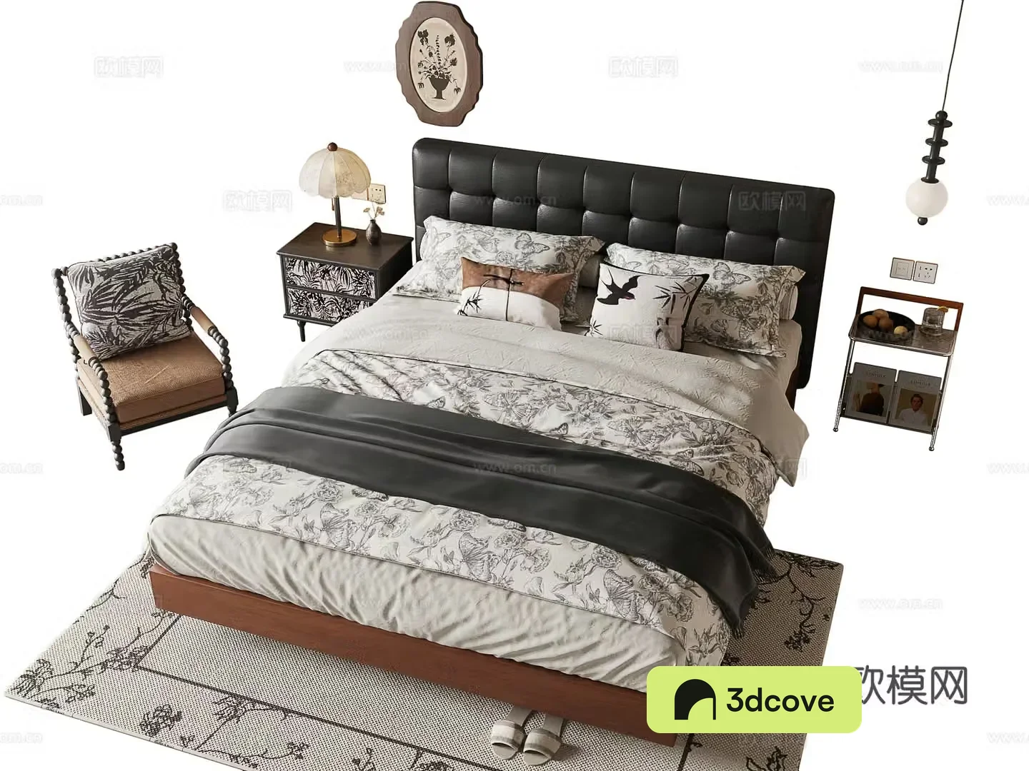 Medieval style double bed