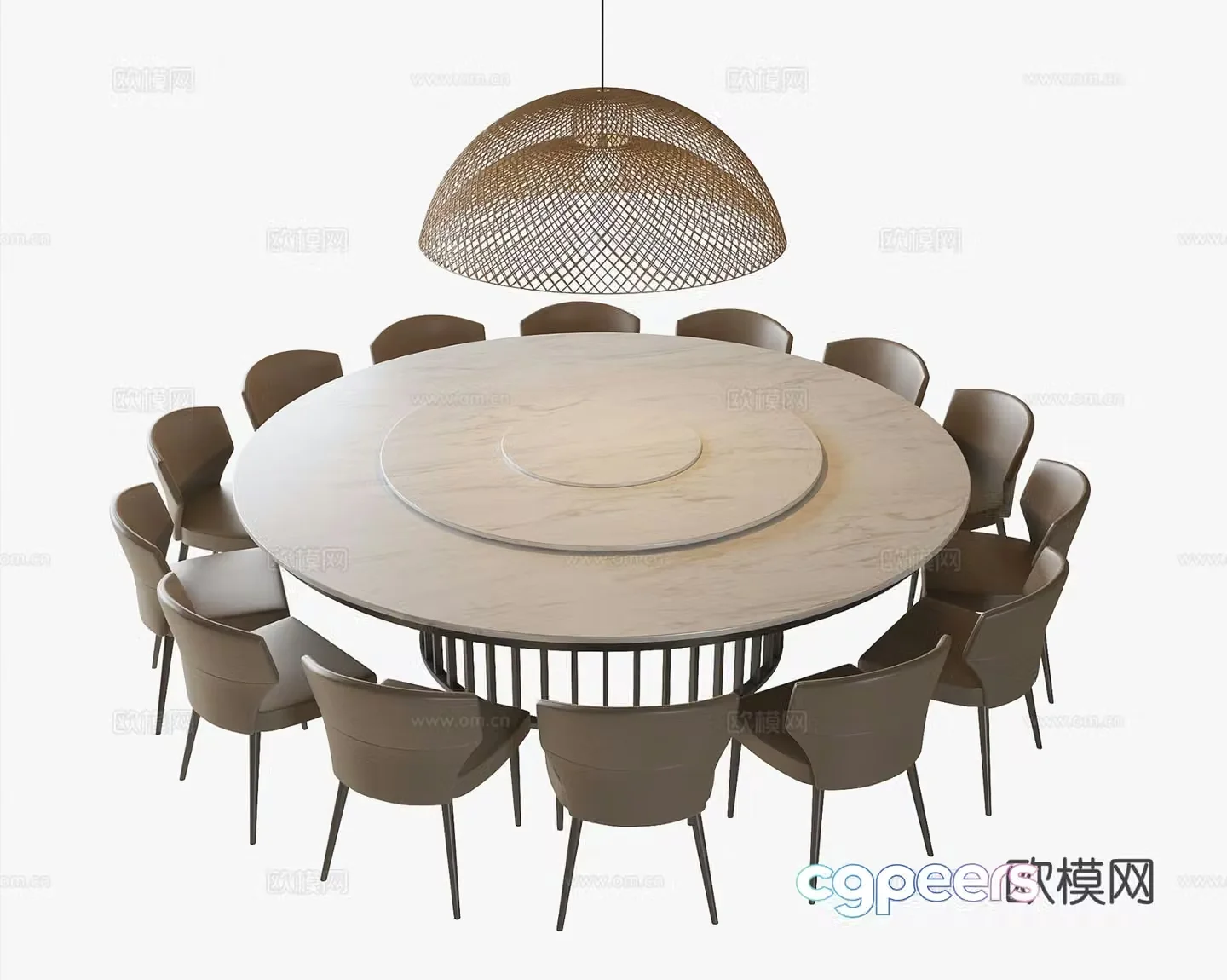 Box dining table and chairs large dining table and chairs 3d model