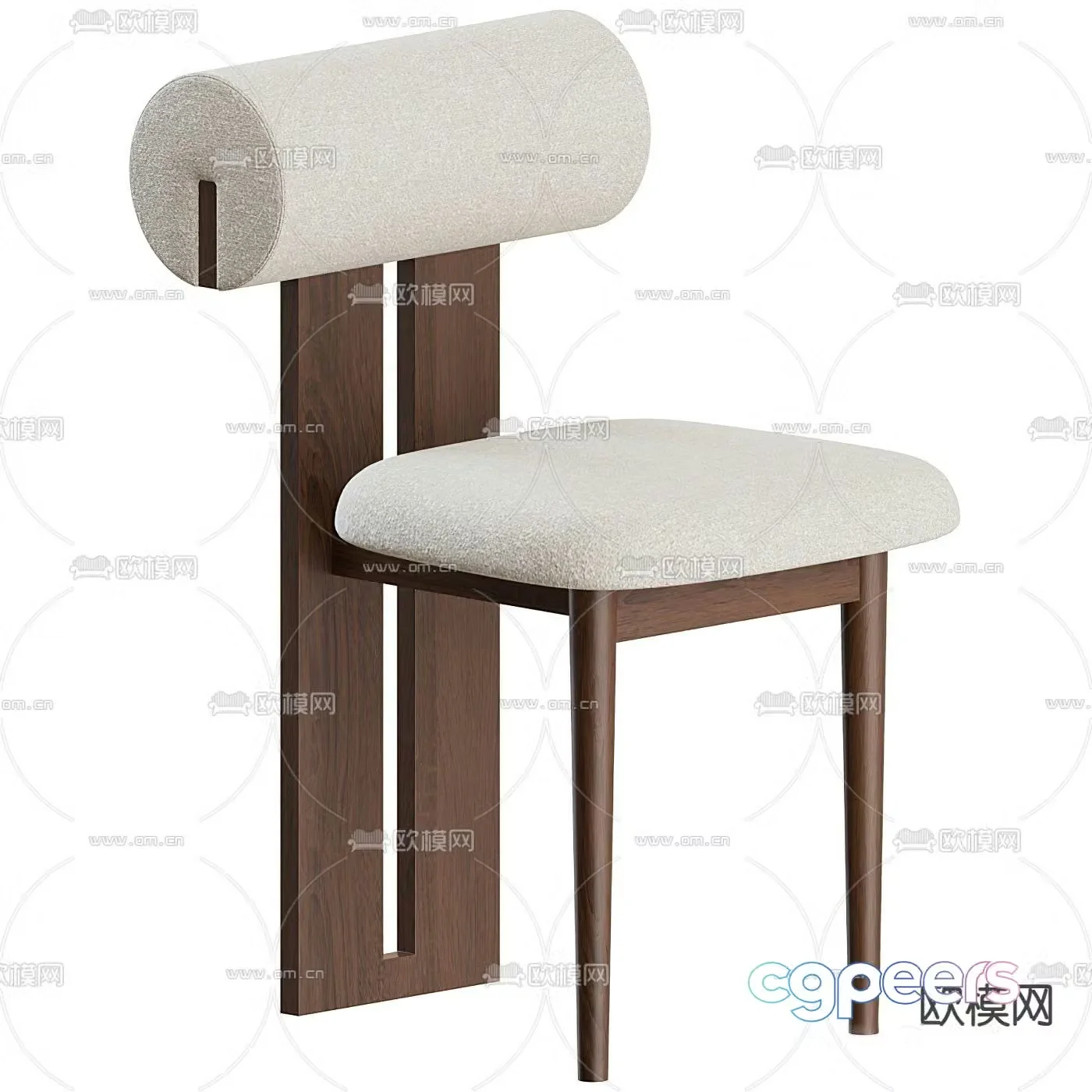 Medieval style chair dining chair 3d model