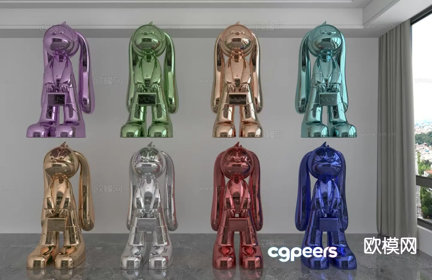 Trendy toys dolls figurine ornaments 3d model