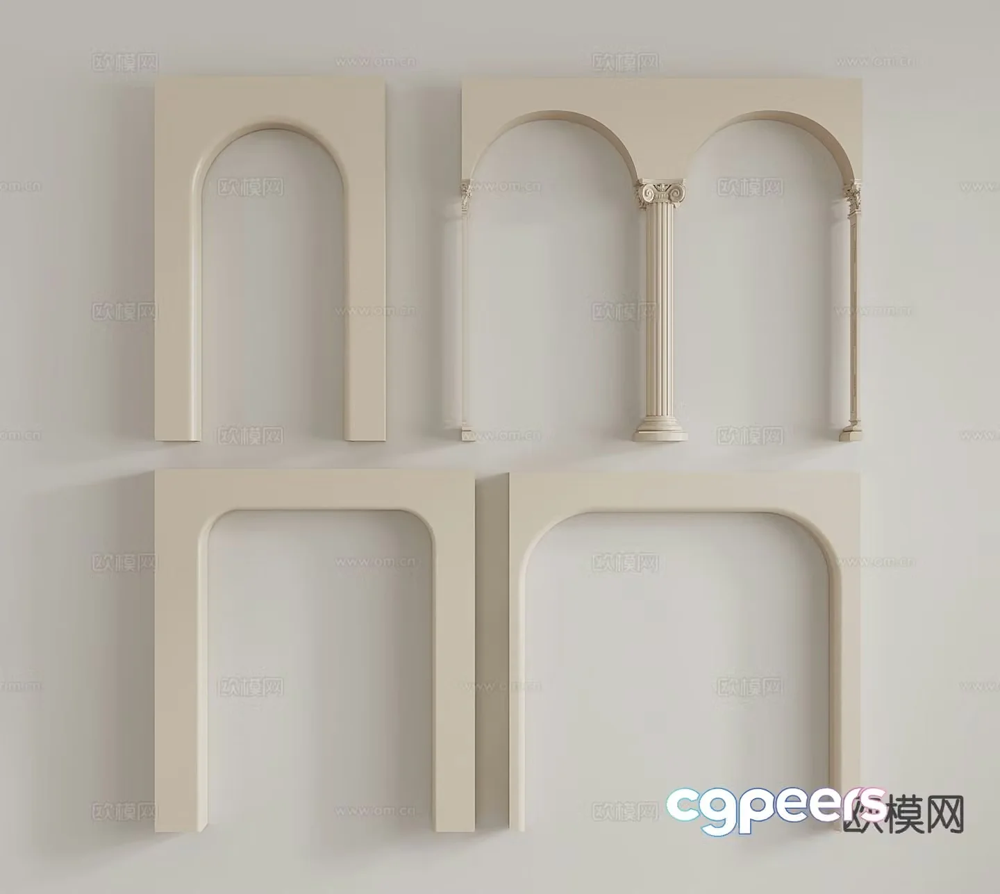 French Pass Door Cave Arc Pass Arc Pass Door Cave No Door Cover 3D Model