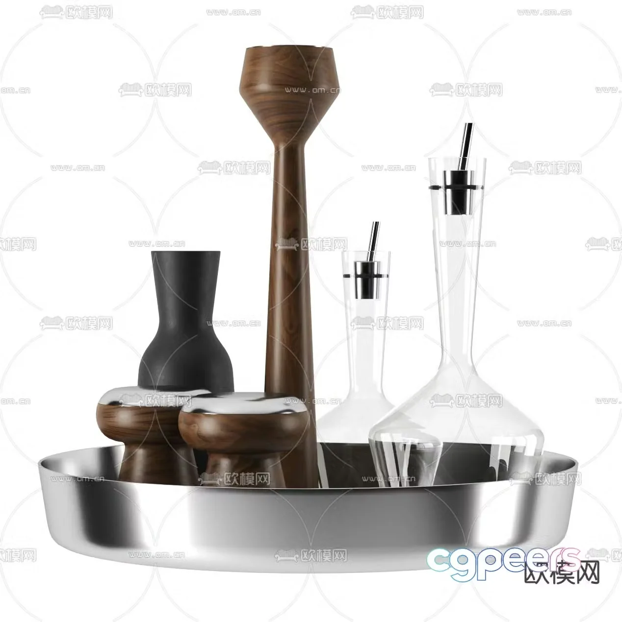 Modern tableware water bottle 3d model