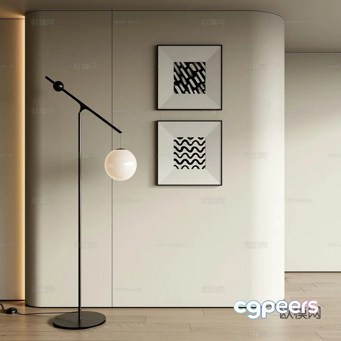 Modern decorative painting 3d model