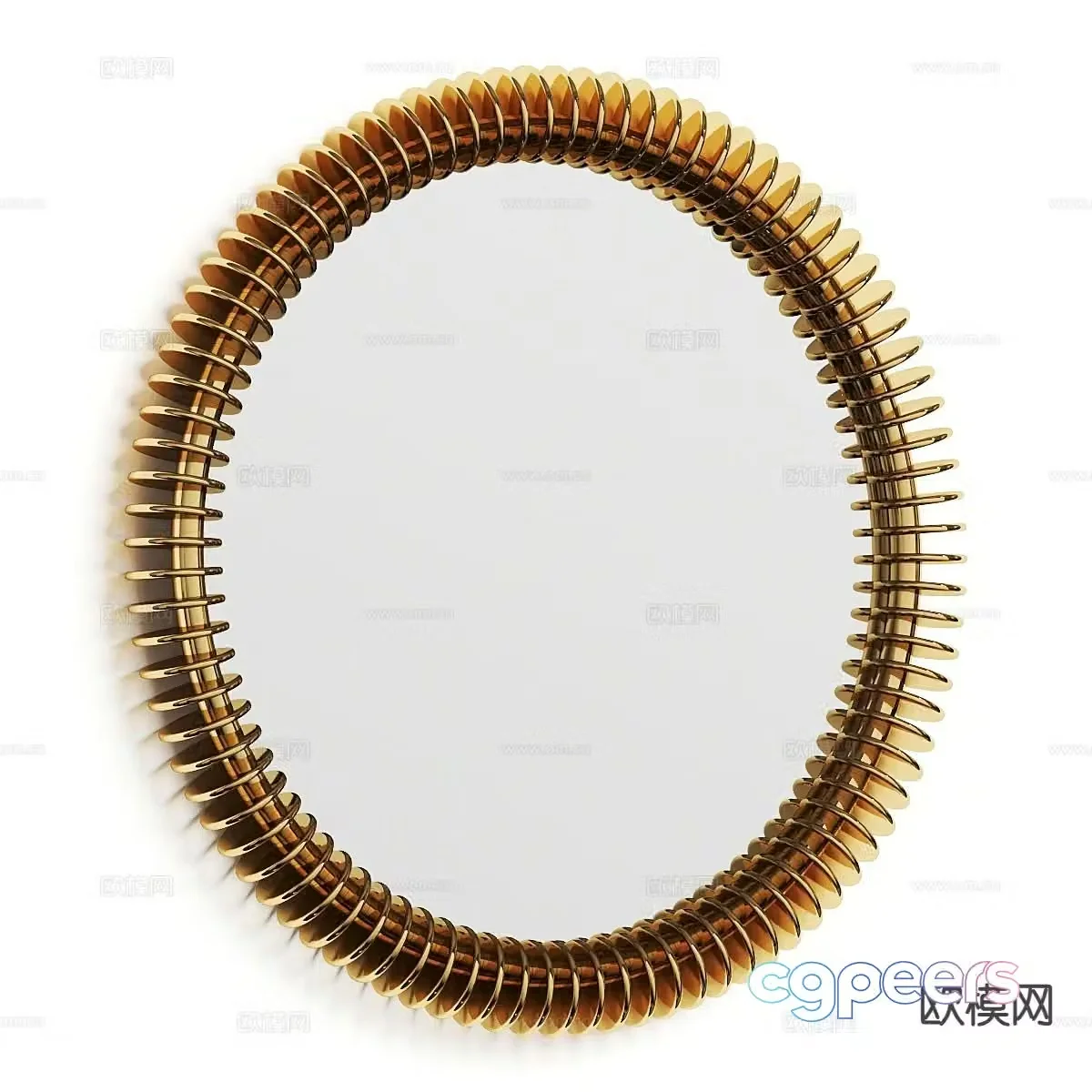 European round mirror hanging mirror 3d model