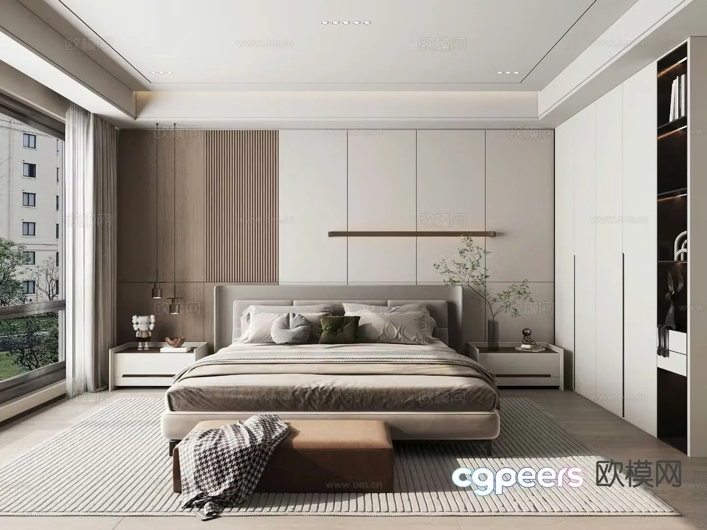 Modern bedroom master bedroom 3d model